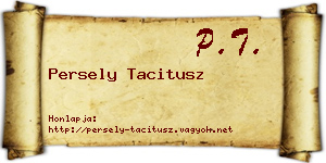 Persely Tacitusz névjegykártya